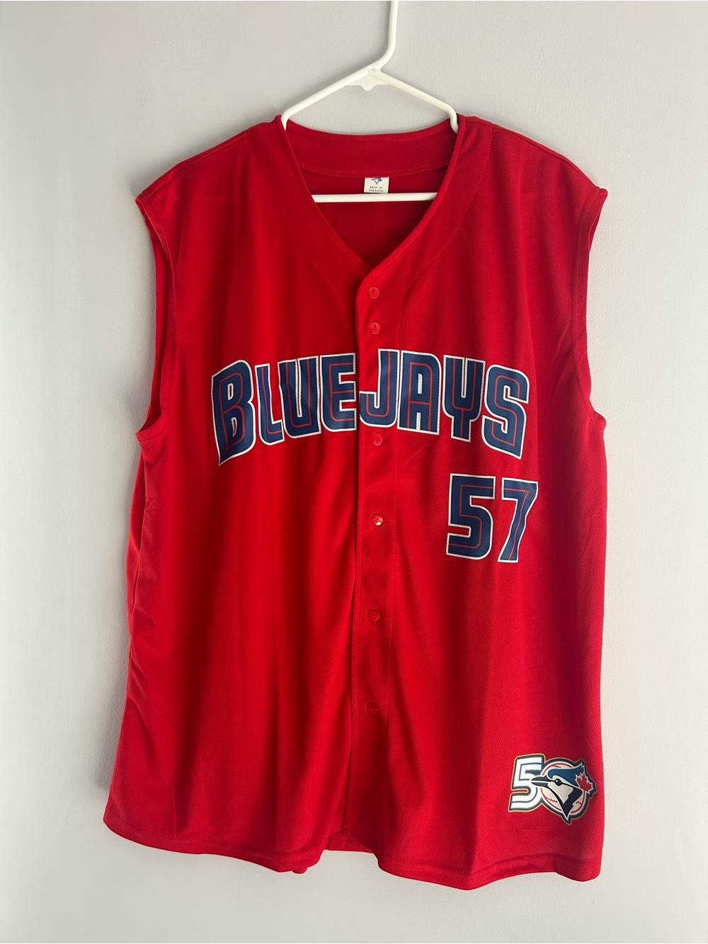 Blue Jays Sleeveless Canada Day Bieber Jersey